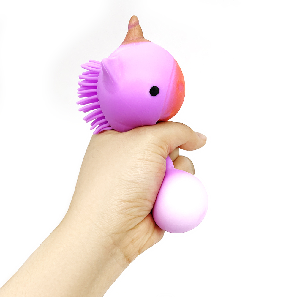 Balles anti-stress licorne, jouets Squishy Fidget pour enfants et adultes 