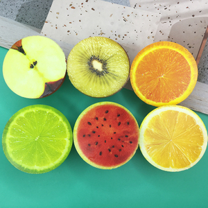 Boule de Fruits simulée, jouets à montée lente, Squishy, ​​compression, étirement