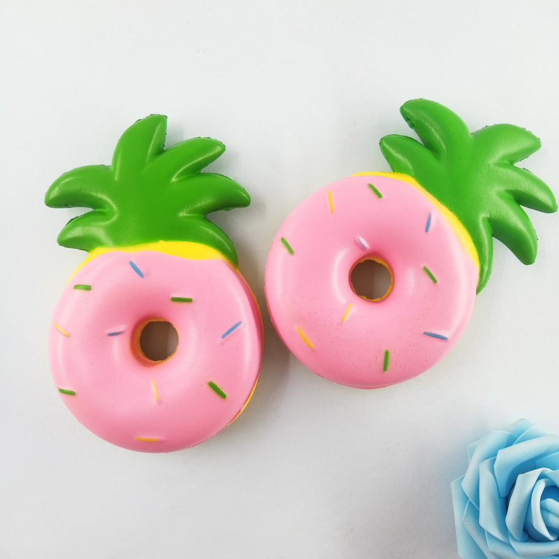 Jouet Squishy Fidget à montée lente en forme de beignet d'ananas pour enfants et adultes