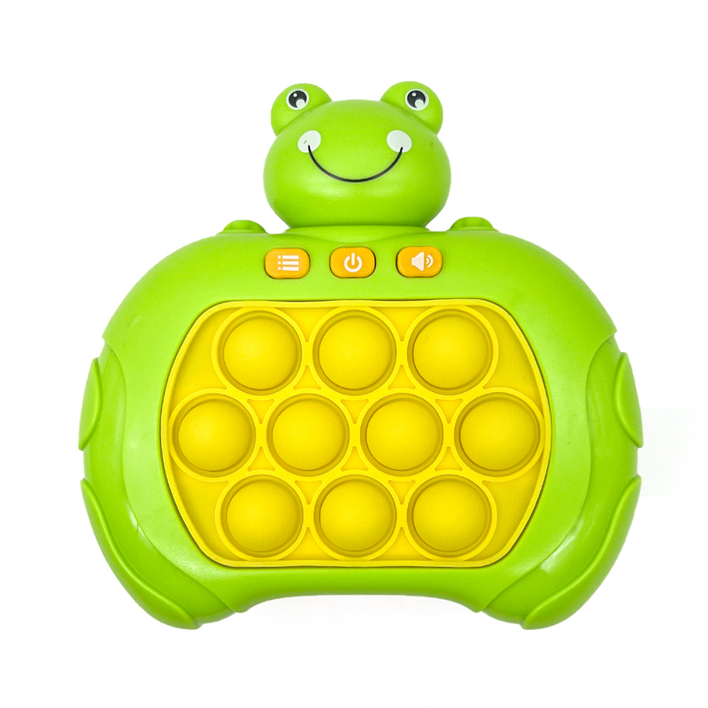 Les jouets de console de jeu de puzzle de poussée de vitesse rapide de grenouille allument la pop