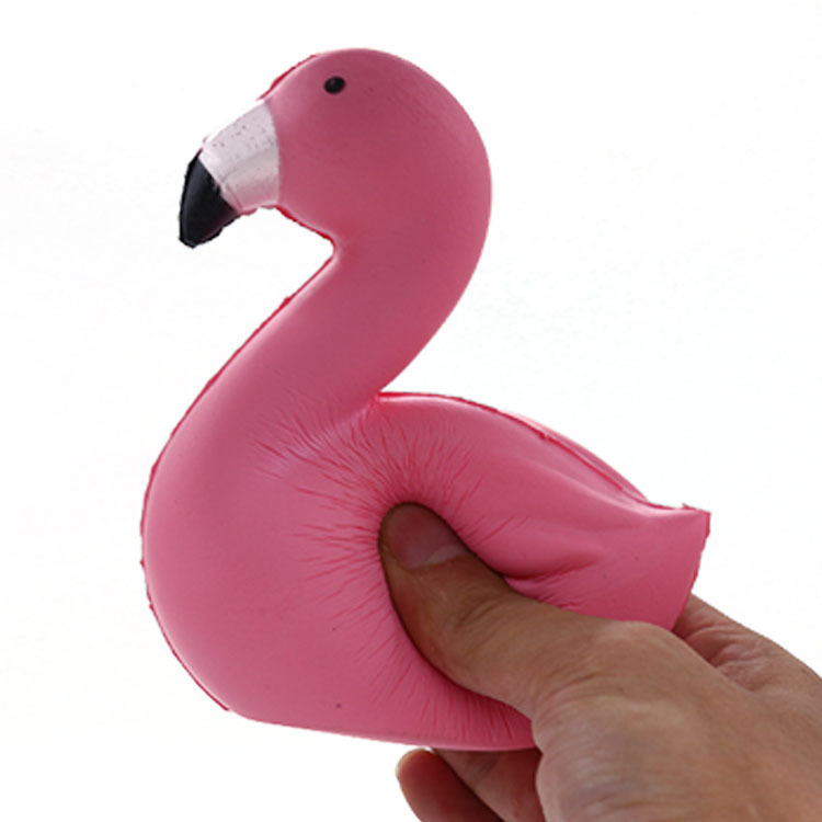 Simulation de flamant rose à rebond lent, jouets anti-Stress, ornements créatifs