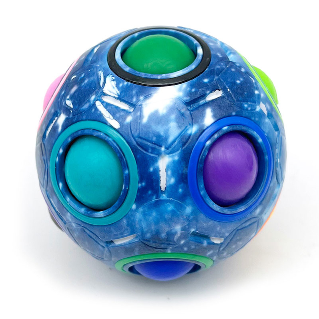 Rainbow Puzzle Ball Stress Fidget Cube pour enfants