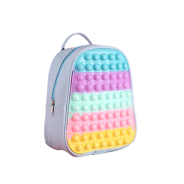 Grand sac à dos Pop Fidget, sac d'école Pop It, enfants mignons 