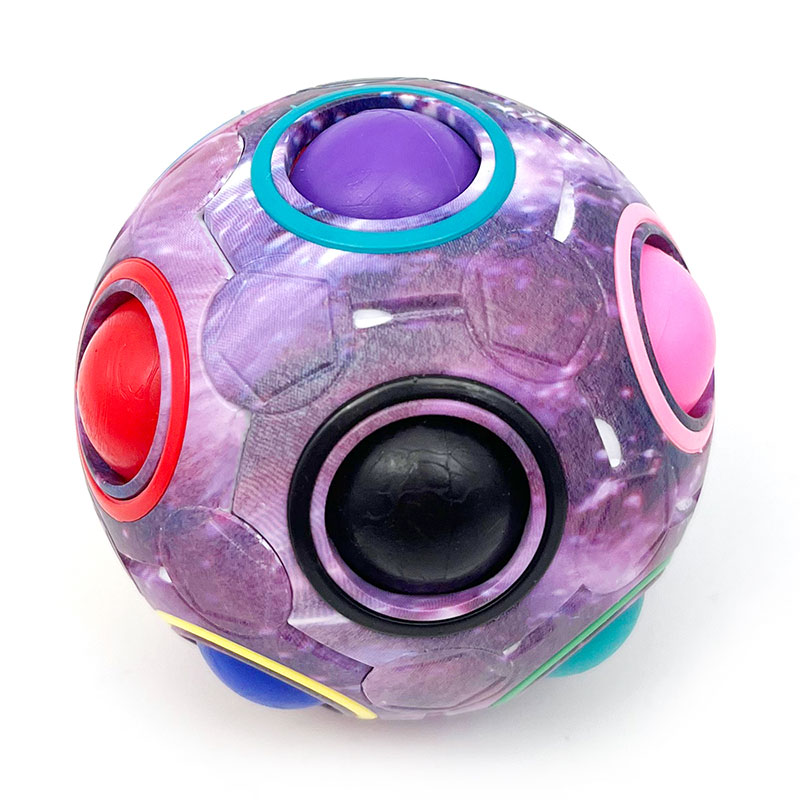 Rainbow Puzzle Ball Stress Fidget Cube pour enfants