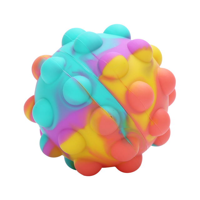 Jouet sensoriel Push Pop Bubble Ball Fidget coloré